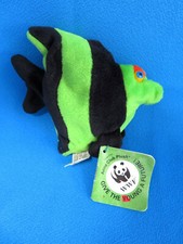 green & black ANGEL FISH CUDDLY BEANIE soft toy ANNA CLUB PLUSH WWF collectible