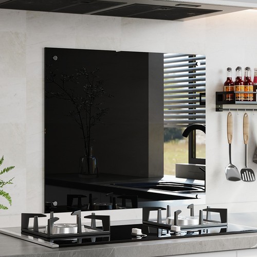 Glass splashback kitchen - kitchen, wall