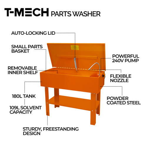 Parts washer 180l gallon - 180l, 40