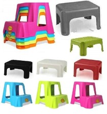 Dual Step Up Plastic Stool