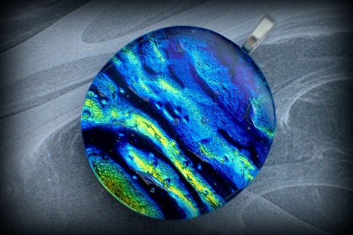 Dichroic glass pendant - glass,