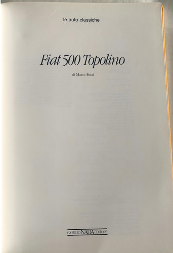 Fiat 500 topolino - 500, bossi