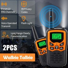 2 Pack Set Long Range Walkie Talkie 8 km Two Way Radio Handheld 22 Channels UK