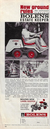 Bolens estate keeper lawn - ad,