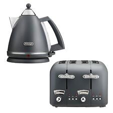 Delonghi Argento 1.7L Kettle & 4 Slice Toaster Set, Grey