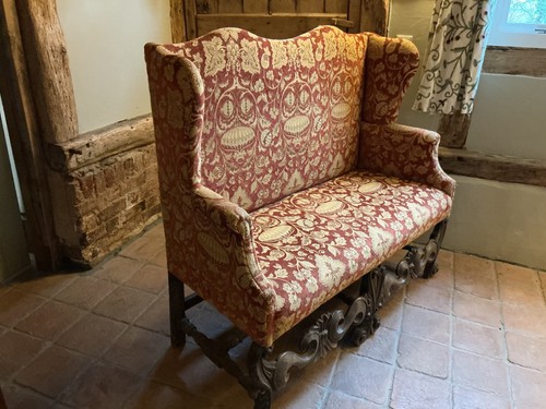 Antique oak settle sofa - oak,