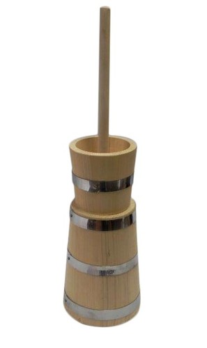 Large wooden butter churn - butter, 5l