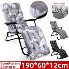 UK Sun Lounger Cushion Bench Chair Sunbed Garden Recliner Replacement Anti Slip