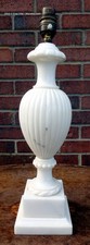 Antique Carrara marble lamp
