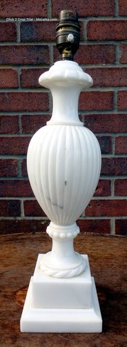 Antique carrara marble lamp - antique,