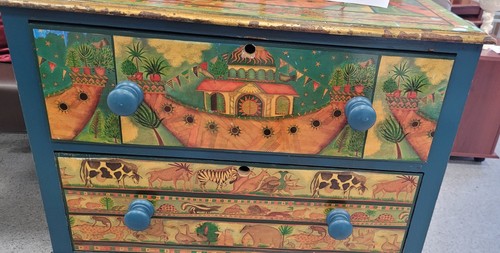 Vintage art marriage chest - vintage, of