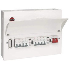 Wylex WNM1769 10 Way Fully Loaded Consumer Unit with MS, 2 RCDs & 8 MCBs