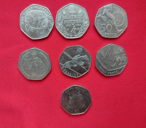 British pence modern - 7x,