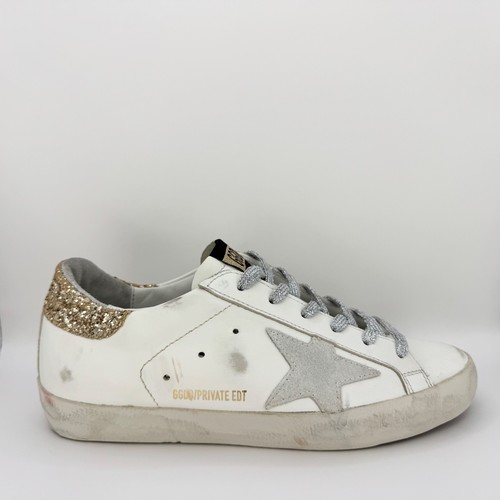 Golden goose glitter white - golden,