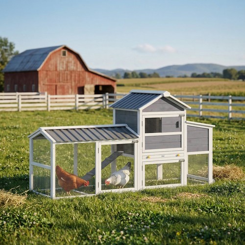 Chicken coop with wheels - chicken, 80"