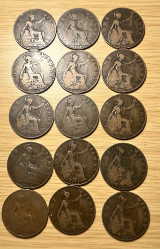 1912 george penny coin x15 - penny,