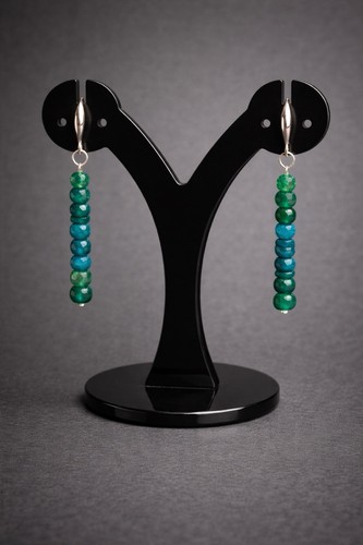 Emerald aquamarine drop - &,