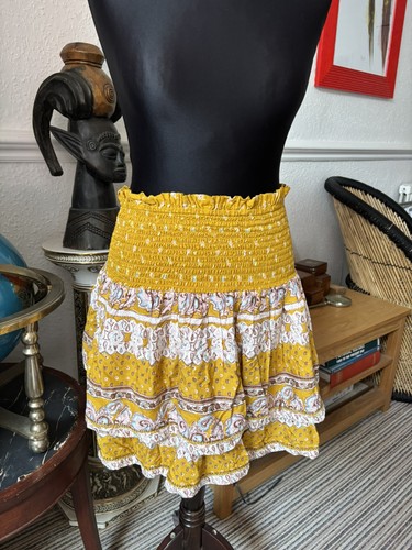Superdry yellow floral smocked - superdry,