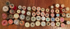 54 VINTAGE WOODEN COTTON REELS