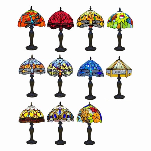 Tiffany style table - table, lamps