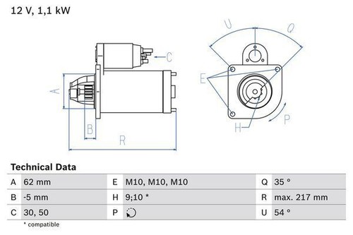 Bosch starter motor for - bosch,