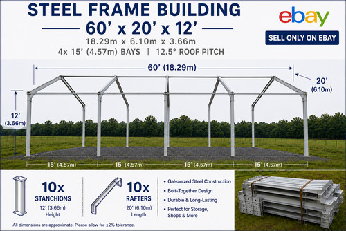 Steel portal frame - steel, building