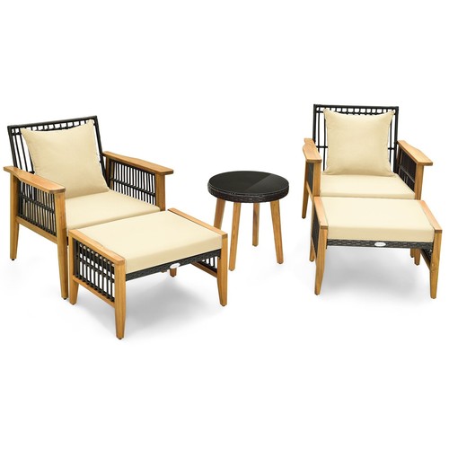 Piece wicker woven garden - wicker,
