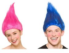 Adult Troll Wig Pink Blue Unisex Fancy Dress Costume Accessory World Book Day