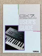 Yamaha DX7II User's Guide Brochure.  Vintage 1980s. Rare. Very fine condition
