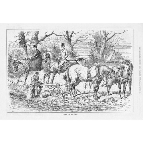Victorian fox hunting scene - fox,