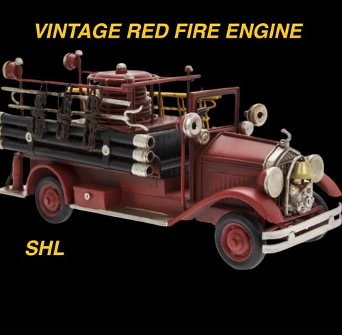 Vintage red fire engine - vintage, model