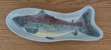 Highland Stoneware Hand Made and Painted Fish Shaped Dish - Made in Scotland