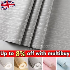 Plain Silver Grey Glitter Shimmer Textured Wallpaper Feature Wall Covering 6Roll