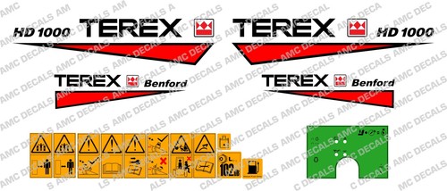 Terex hd1000 dumper decals - hd1000,