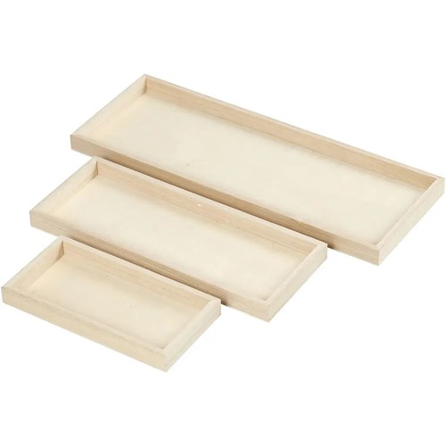 Wooden trays display oblong - trays, 3