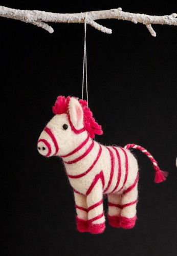 Sass belle pink zebra felt - belle,