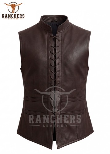 Men medieval brown leather - medieval,