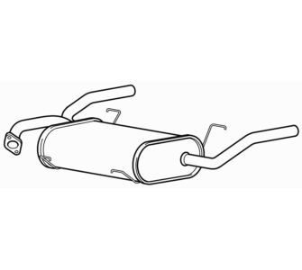 Rear exhaust silencer - silencer, back