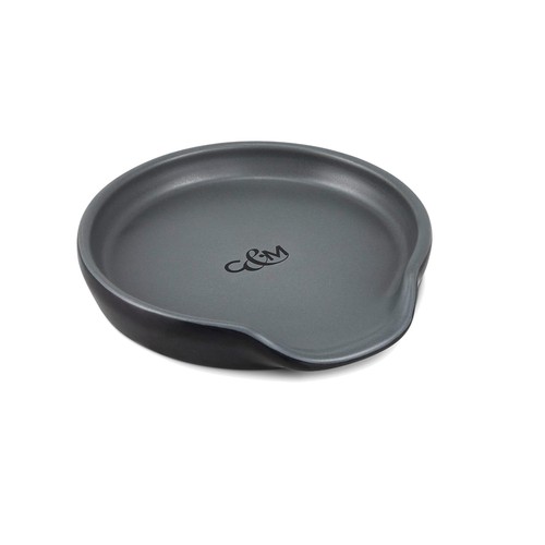 Black ceramic spoon - black, matte