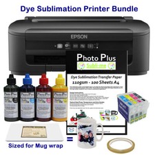 Sublimation Printer Bundle - WF-2110W, Cartridges, Ink, Transfer papers , H/Tape