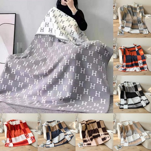 New plaid cashmere throw - new,