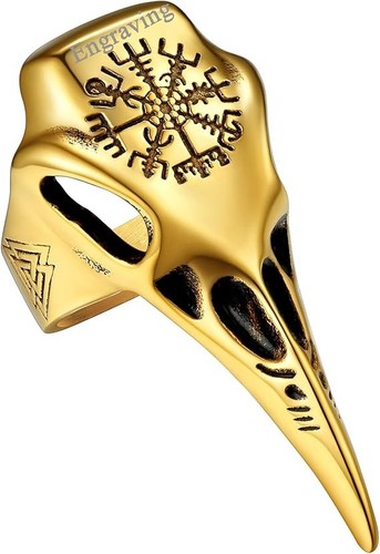 Faithheart raven skull ring - raven,