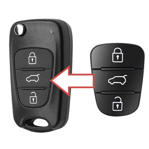 Key fob button - fob, rubber