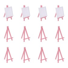 Mini Plastic Display Easels, 6.3"x3.4"Painting Easels(Pack of 12, Pink)