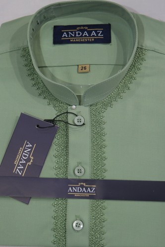 Men shalwar kameez - men's, matcha