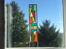 stained glass garden panel