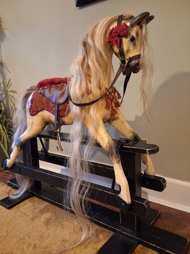 Antique wooden rocking - rocking, horse
