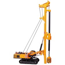 1/64 Scale Diecast Alloy Rotary Drilling Rig Crawler Excavator Vehicle Model