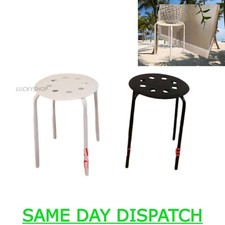 IKEA MARIUS  Stacking Stool 45cm Seat Height Steel Black or white