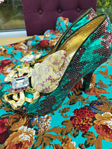 Irregular choice green sequin - green,
